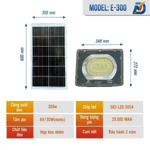 Đèn năng lượng mặt trời ELIP 300W