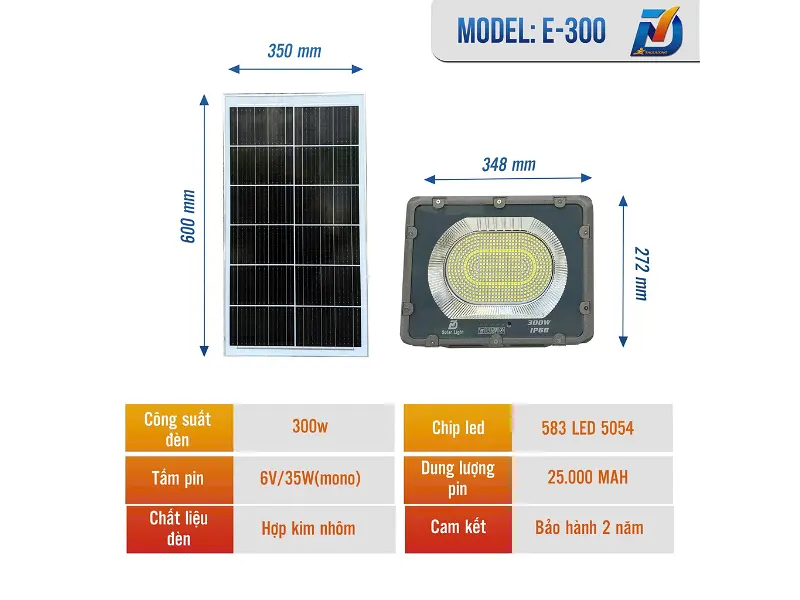 Đèn năng lượng mặt trời ELIP 300W