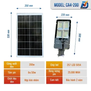 Đèn bàn chải năng lượng mặt trời CA4-200