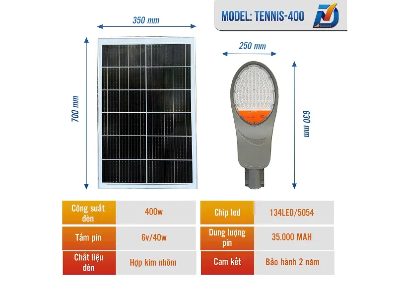 Đèn năng lượng mặt trời TENNIS 400W