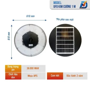 Đèn năng lượng mặt trời UFO 3 MÀU
