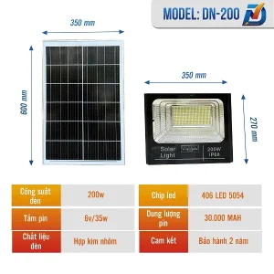 Đèn năng lượng mặt trời DN 200W